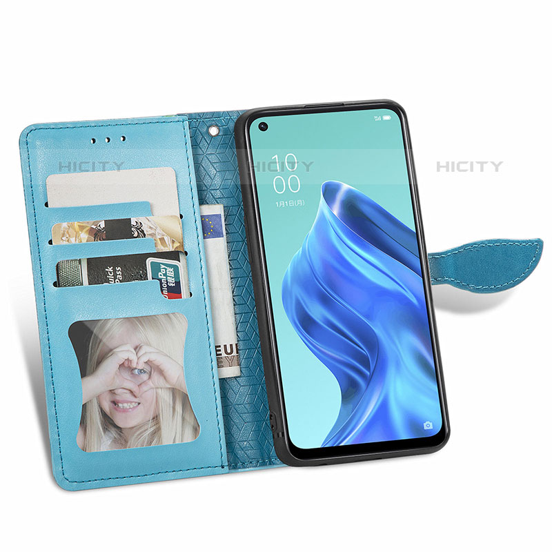 Funda de Cuero Cartera con Soporte Patron de Moda Carcasa S04D para Oppo Reno5 A