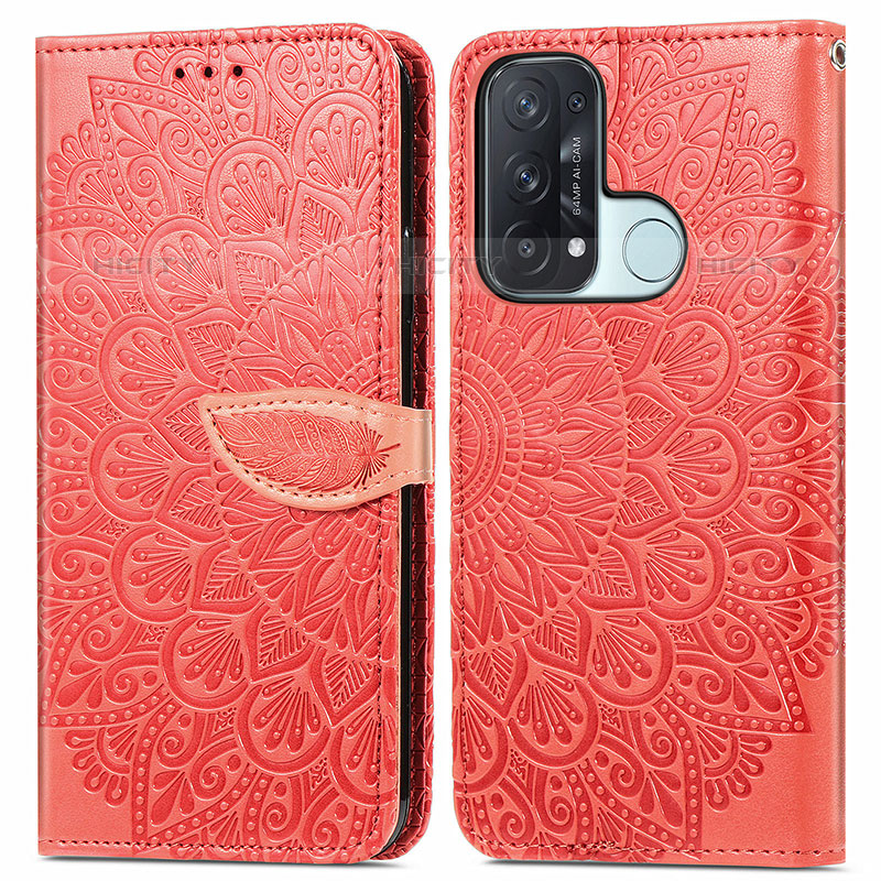 Funda de Cuero Cartera con Soporte Patron de Moda Carcasa S04D para Oppo Reno5 A