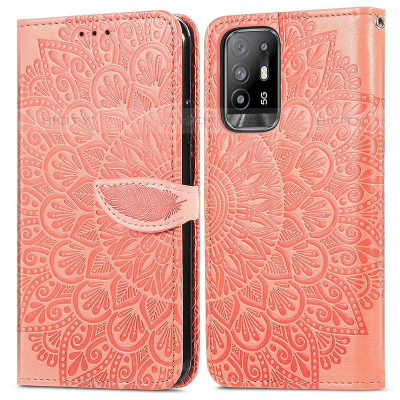 Funda de Cuero Cartera con Soporte Patron de Moda Carcasa S04D para Oppo Reno5 Z 5G