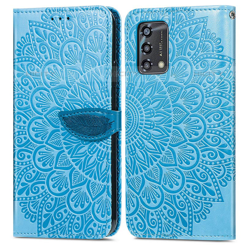 Funda de Cuero Cartera con Soporte Patron de Moda Carcasa S04D para Oppo Reno6 Lite