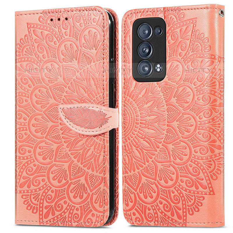 Funda de Cuero Cartera con Soporte Patron de Moda Carcasa S04D para Oppo Reno6 Pro+ Plus 5G