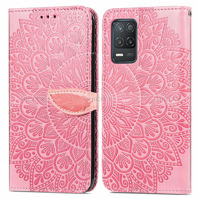 Funda de Cuero Cartera con Soporte Patron de Moda Carcasa S04D para Realme 9 5G India