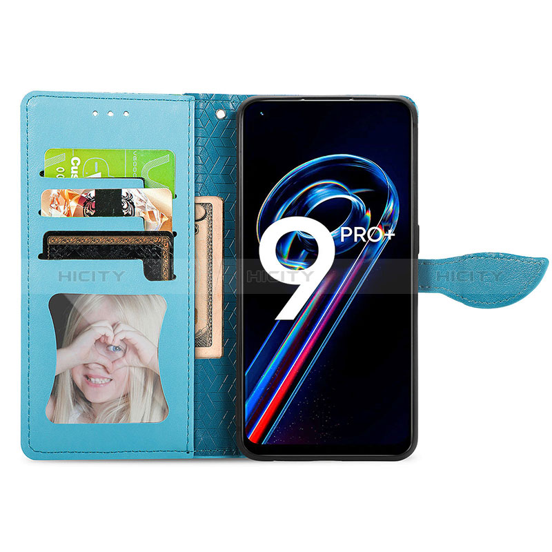 Funda de Cuero Cartera con Soporte Patron de Moda Carcasa S04D para Realme 9 Pro+ Plus 5G