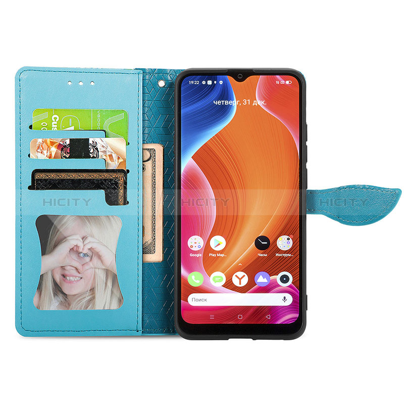 Funda de Cuero Cartera con Soporte Patron de Moda Carcasa S04D para Realme C20A