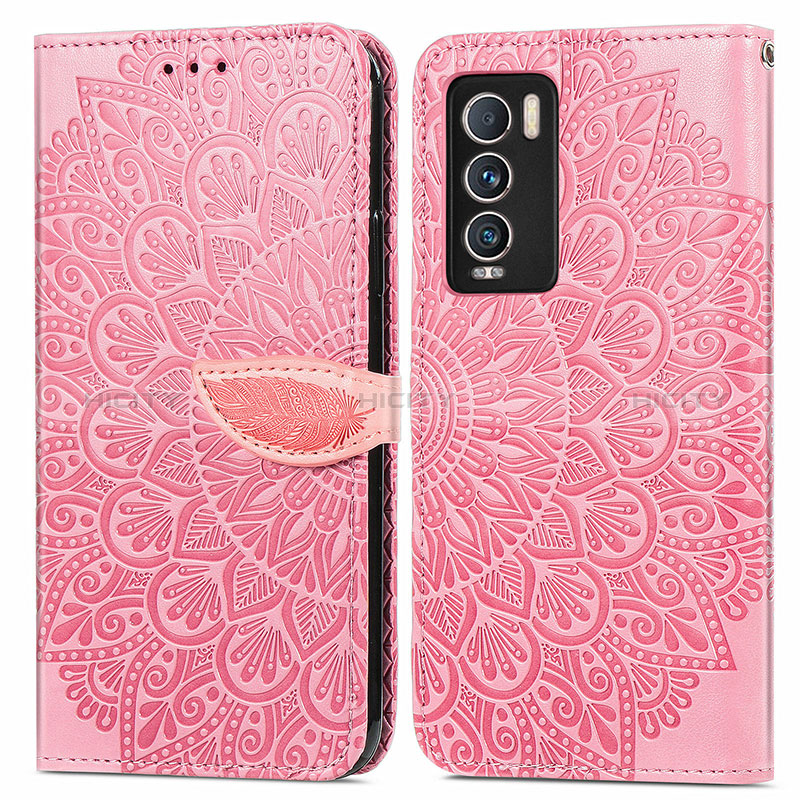 Funda de Cuero Cartera con Soporte Patron de Moda Carcasa S04D para Realme GT Master Explorer 5G Oro Rosa