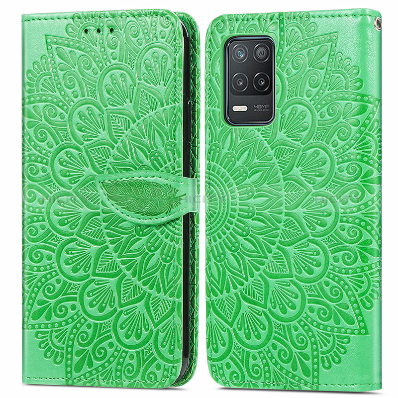 Funda de Cuero Cartera con Soporte Patron de Moda Carcasa S04D para Realme Narzo 30 5G