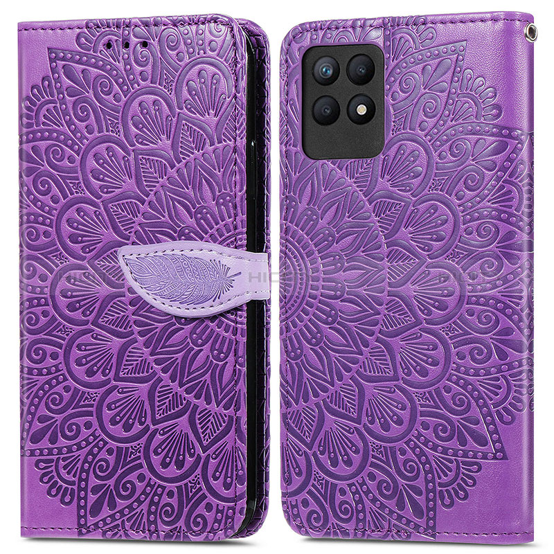 Funda de Cuero Cartera con Soporte Patron de Moda Carcasa S04D para Realme Narzo 50 4G