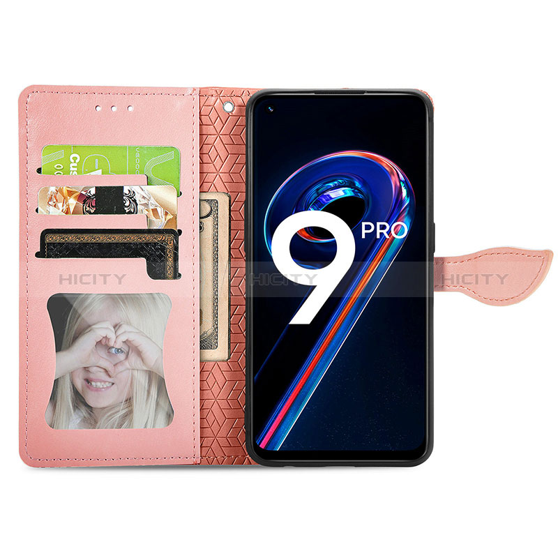 Funda de Cuero Cartera con Soporte Patron de Moda Carcasa S04D para Realme Q5 5G