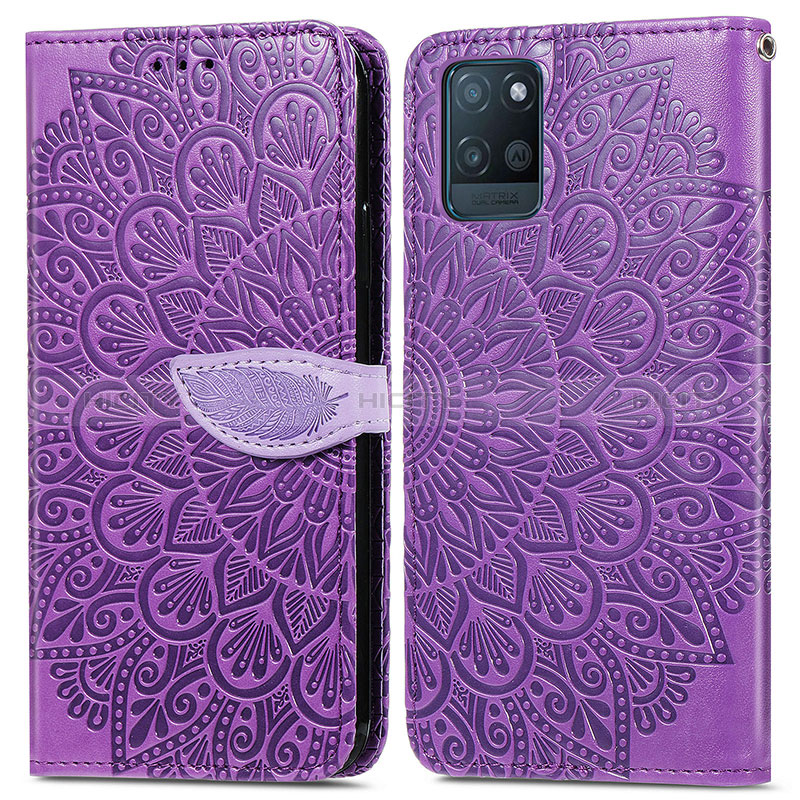 Funda de Cuero Cartera con Soporte Patron de Moda Carcasa S04D para Realme V11 5G