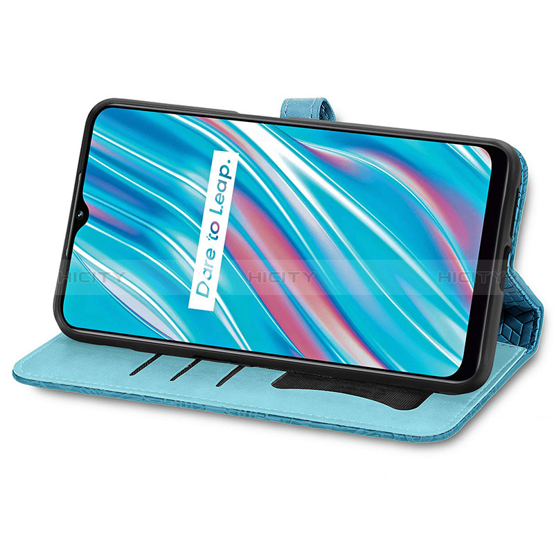 Funda de Cuero Cartera con Soporte Patron de Moda Carcasa S04D para Realme V11s 5G