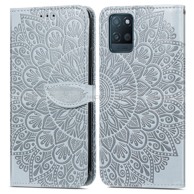 Funda de Cuero Cartera con Soporte Patron de Moda Carcasa S04D para Realme V11s 5G