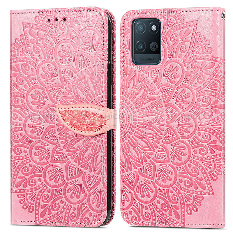 Funda de Cuero Cartera con Soporte Patron de Moda Carcasa S04D para Realme V11s 5G