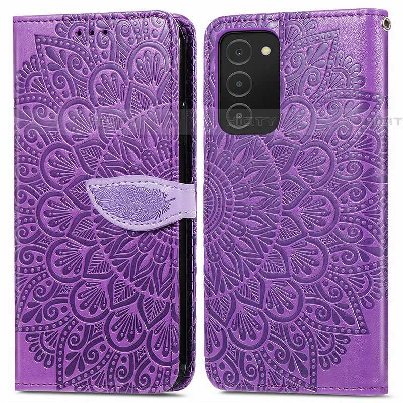 Funda de Cuero Cartera con Soporte Patron de Moda Carcasa S04D para Samsung Galaxy A03s