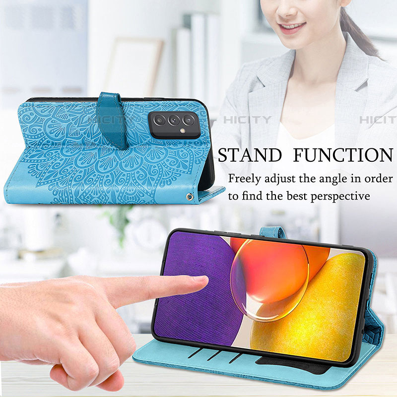 Funda de Cuero Cartera con Soporte Patron de Moda Carcasa S04D para Samsung Galaxy A05s