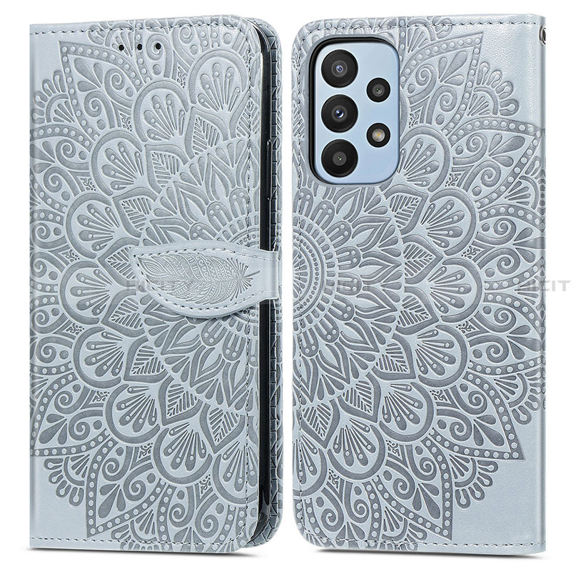 Funda de Cuero Cartera con Soporte Patron de Moda Carcasa S04D para Samsung Galaxy A23 4G