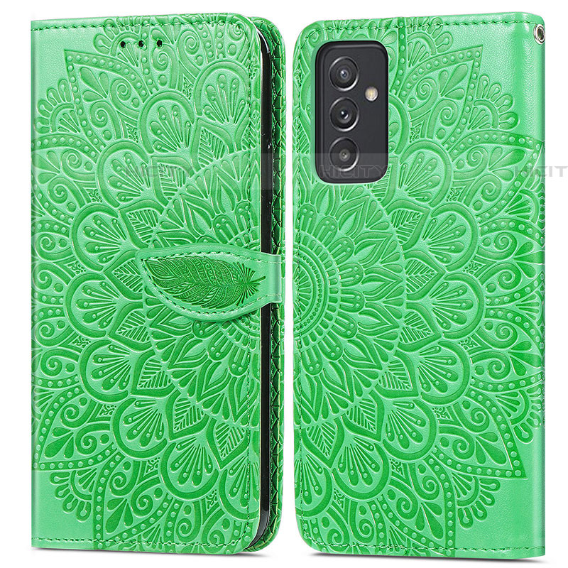 Funda de Cuero Cartera con Soporte Patron de Moda Carcasa S04D para Samsung Galaxy A25 5G Verde