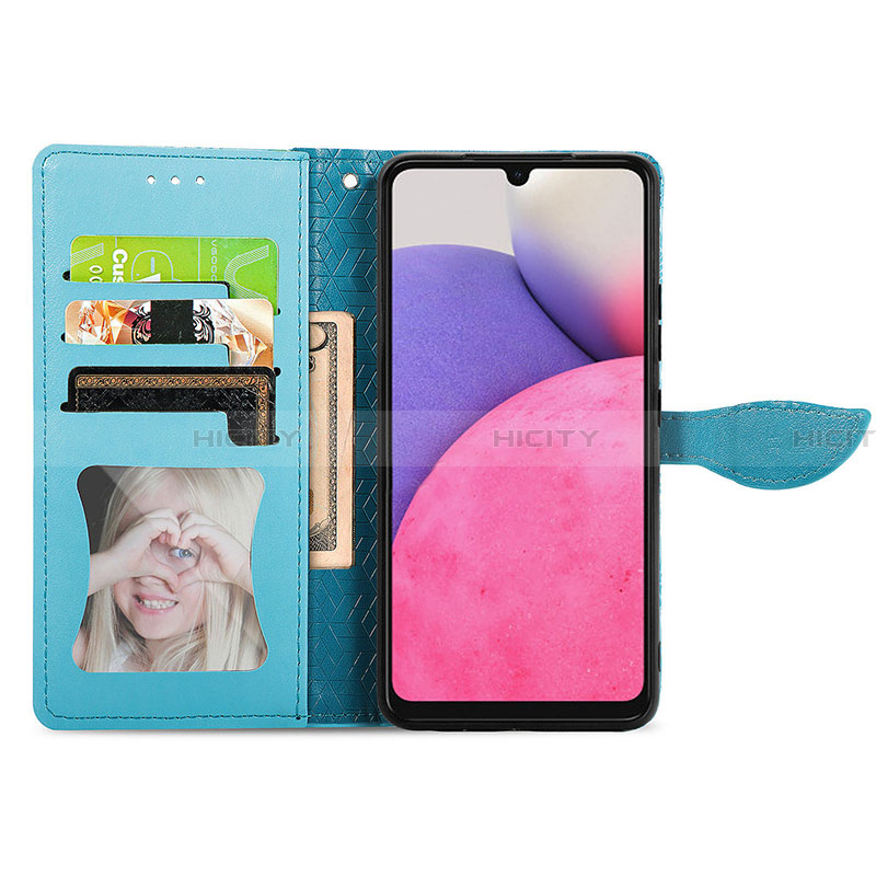 Funda de Cuero Cartera con Soporte Patron de Moda Carcasa S04D para Samsung Galaxy A33 5G