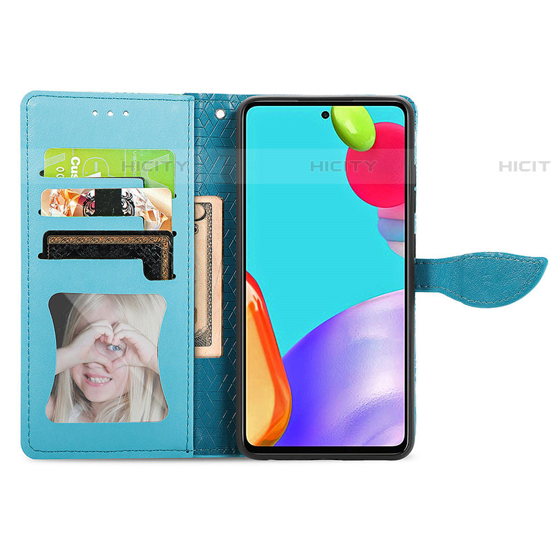 Funda de Cuero Cartera con Soporte Patron de Moda Carcasa S04D para Samsung Galaxy A52 5G