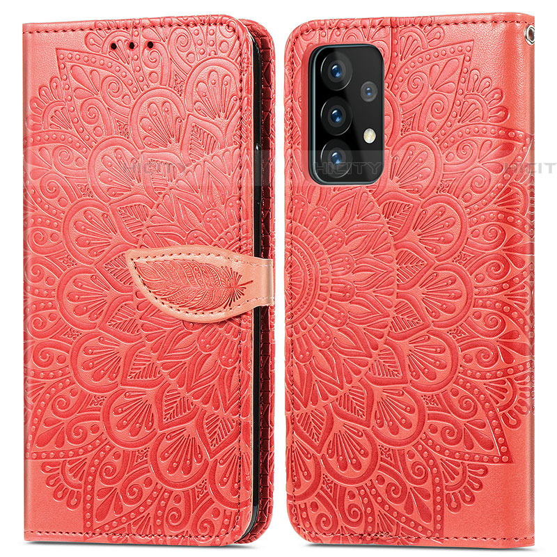 Funda de Cuero Cartera con Soporte Patron de Moda Carcasa S04D para Samsung Galaxy A52 5G