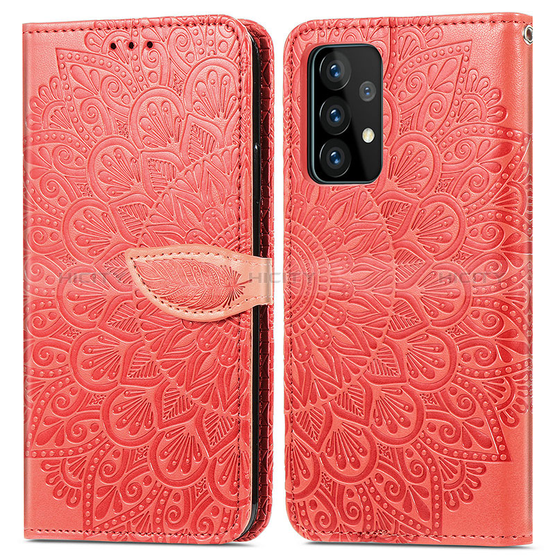 Funda de Cuero Cartera con Soporte Patron de Moda Carcasa S04D para Samsung Galaxy A52s 5G