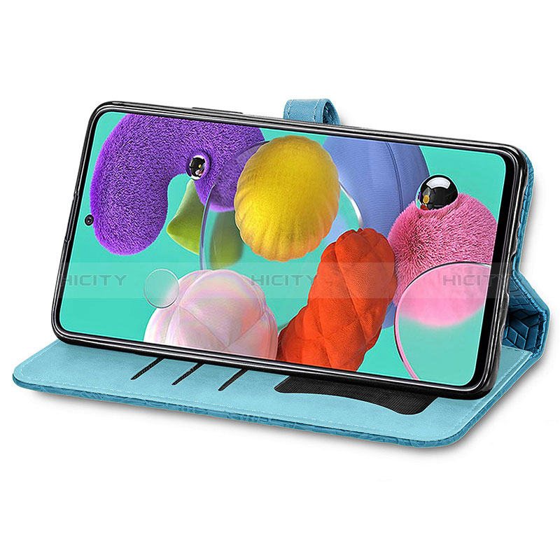 Funda de Cuero Cartera con Soporte Patron de Moda Carcasa S04D para Samsung Galaxy A71 5G