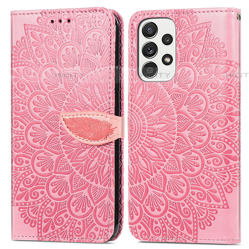 Funda de Cuero Cartera con Soporte Patron de Moda Carcasa S04D para Samsung Galaxy A73 5G