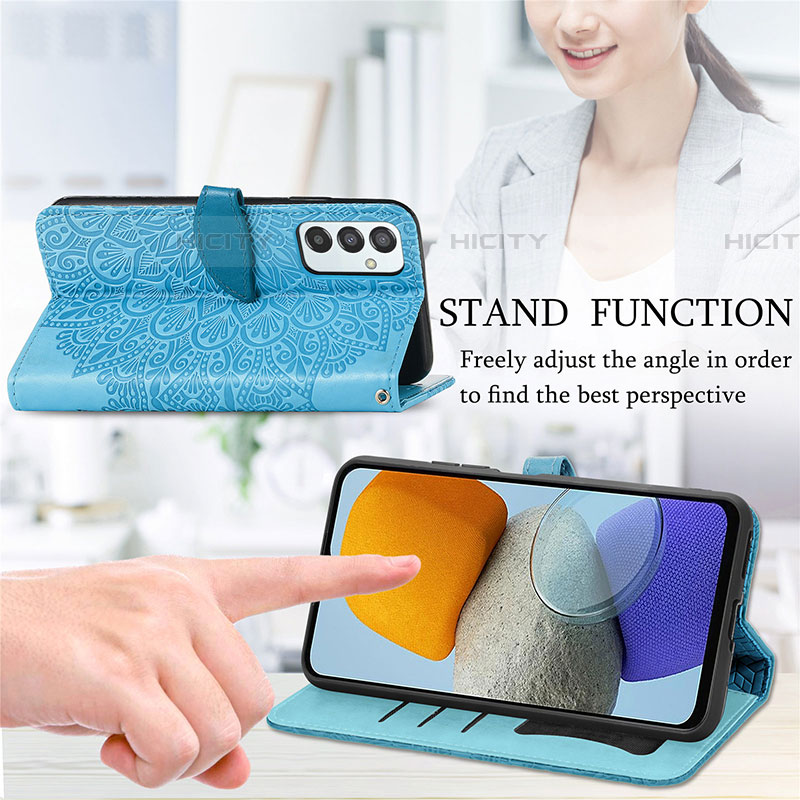 Funda de Cuero Cartera con Soporte Patron de Moda Carcasa S04D para Samsung Galaxy F23 5G