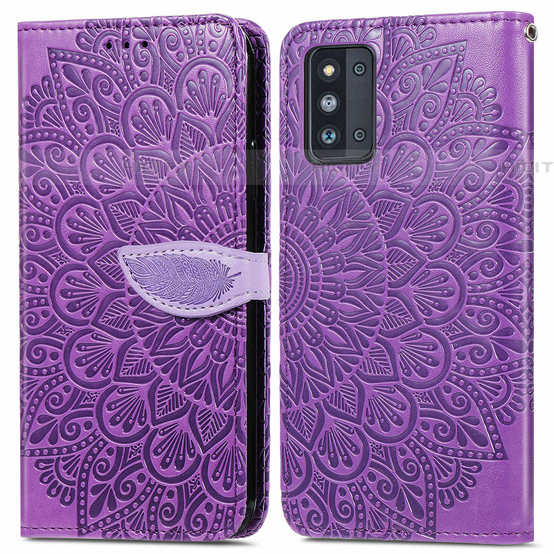 Funda de Cuero Cartera con Soporte Patron de Moda Carcasa S04D para Samsung Galaxy F52 5G