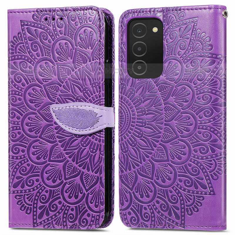 Funda de Cuero Cartera con Soporte Patron de Moda Carcasa S04D para Samsung Galaxy M02s