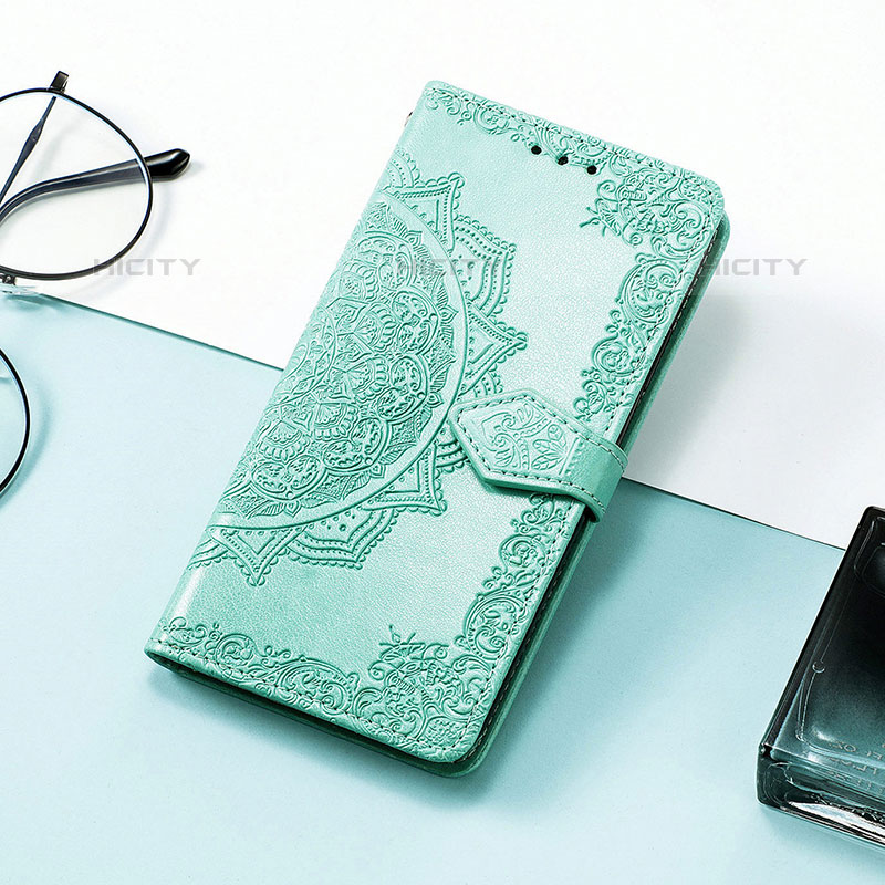 Funda de Cuero Cartera con Soporte Patron de Moda Carcasa S04D para Samsung Galaxy M13 5G Verde