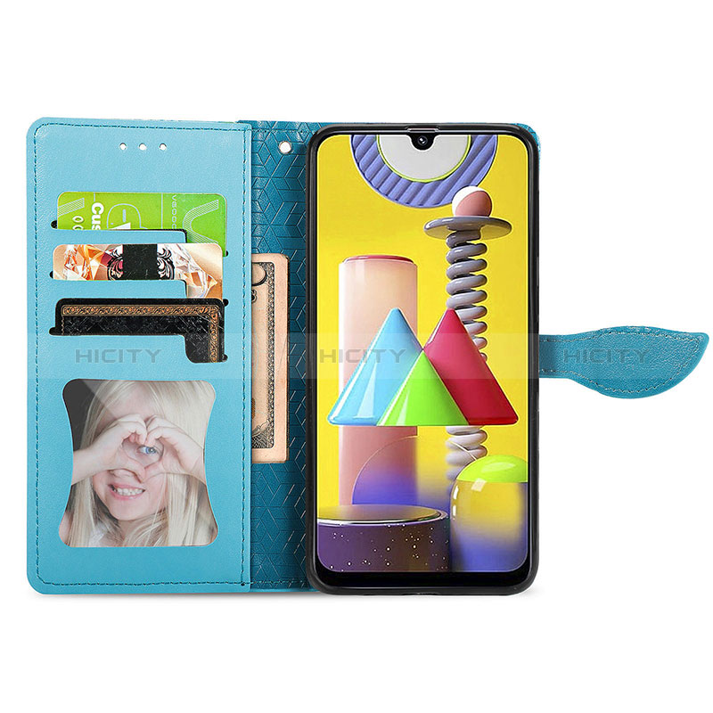 Funda de Cuero Cartera con Soporte Patron de Moda Carcasa S04D para Samsung Galaxy M31