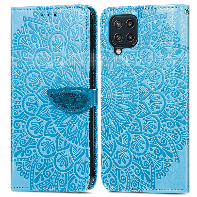 Funda de Cuero Cartera con Soporte Patron de Moda Carcasa S04D para Samsung Galaxy M32 4G