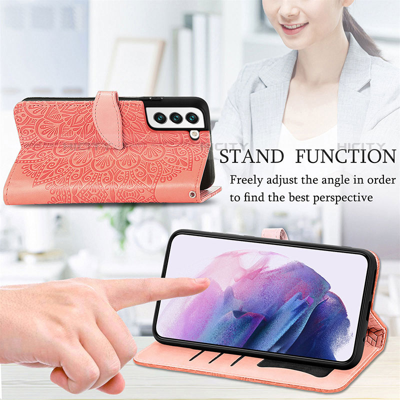 Funda de Cuero Cartera con Soporte Patron de Moda Carcasa S04D para Samsung Galaxy S23 5G