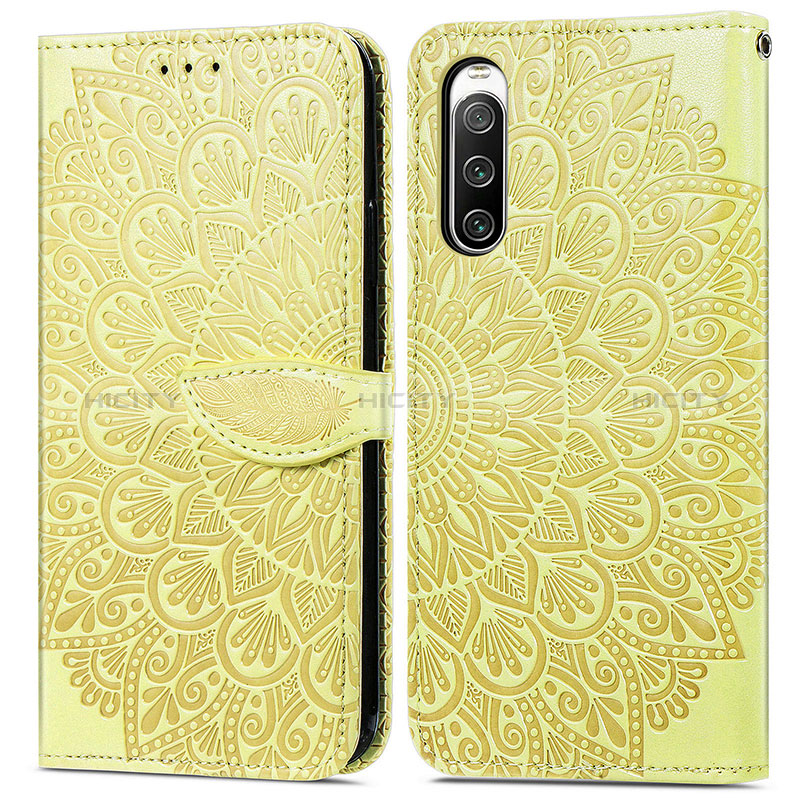 Funda de Cuero Cartera con Soporte Patron de Moda Carcasa S04D para Sony Xperia 10 IV SO-52C