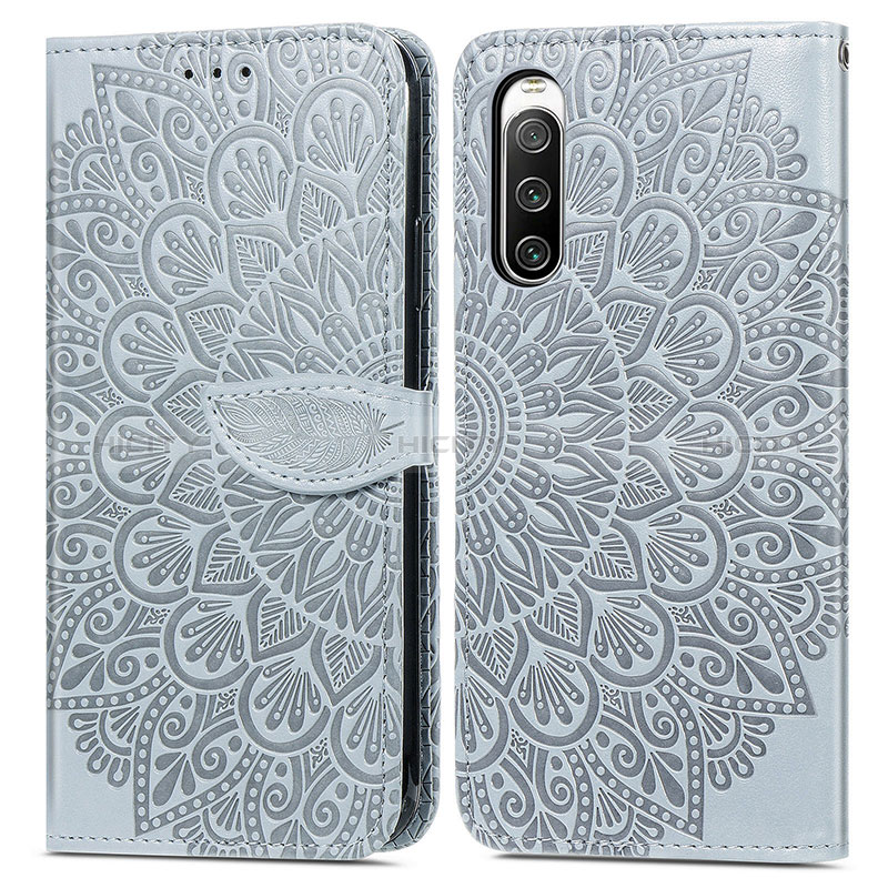 Funda de Cuero Cartera con Soporte Patron de Moda Carcasa S04D para Sony Xperia 10 IV SO-52C