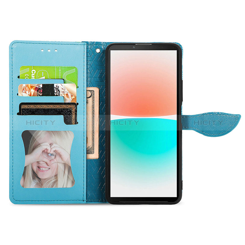 Funda de Cuero Cartera con Soporte Patron de Moda Carcasa S04D para Sony Xperia 10 V