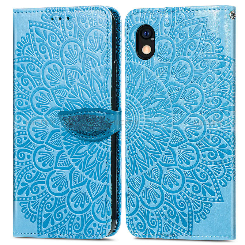 Funda de Cuero Cartera con Soporte Patron de Moda Carcasa S04D para Sony Xperia Ace III SO-53C