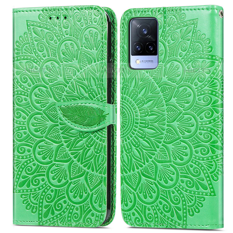 Funda de Cuero Cartera con Soporte Patron de Moda Carcasa S04D para Vivo V21s 5G