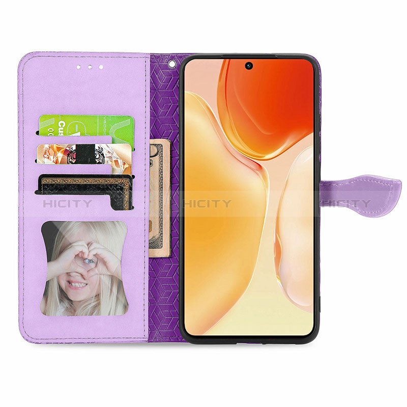 Funda de Cuero Cartera con Soporte Patron de Moda Carcasa S04D para Vivo X70 Pro 5G