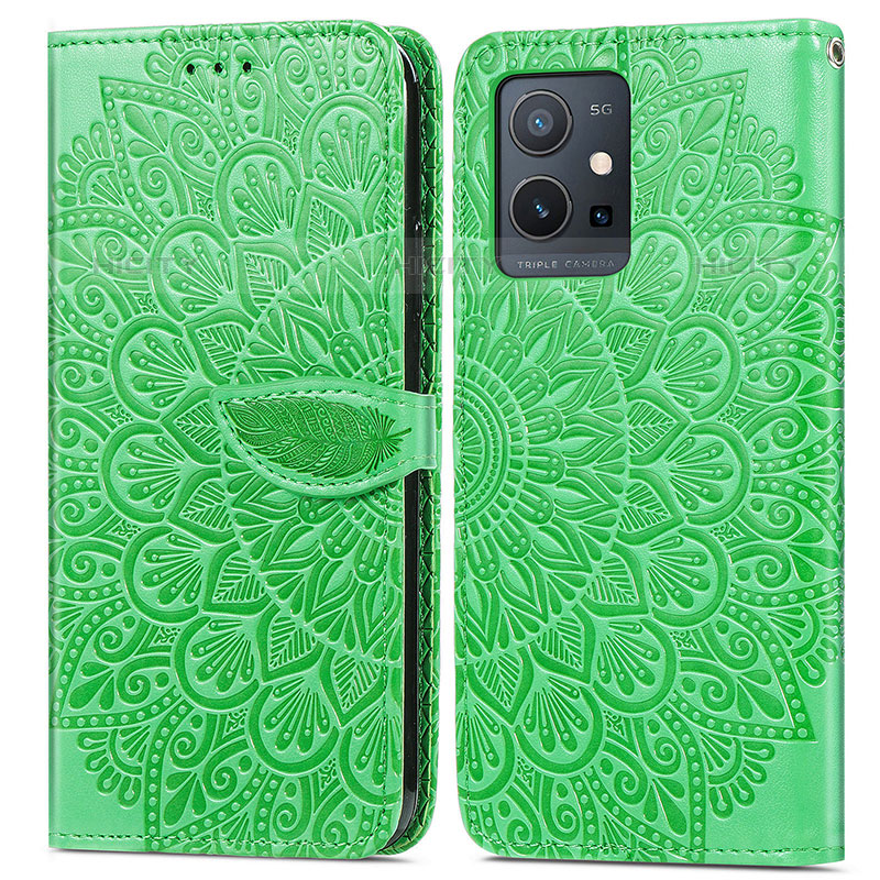 Funda de Cuero Cartera con Soporte Patron de Moda Carcasa S04D para Vivo Y55 5G