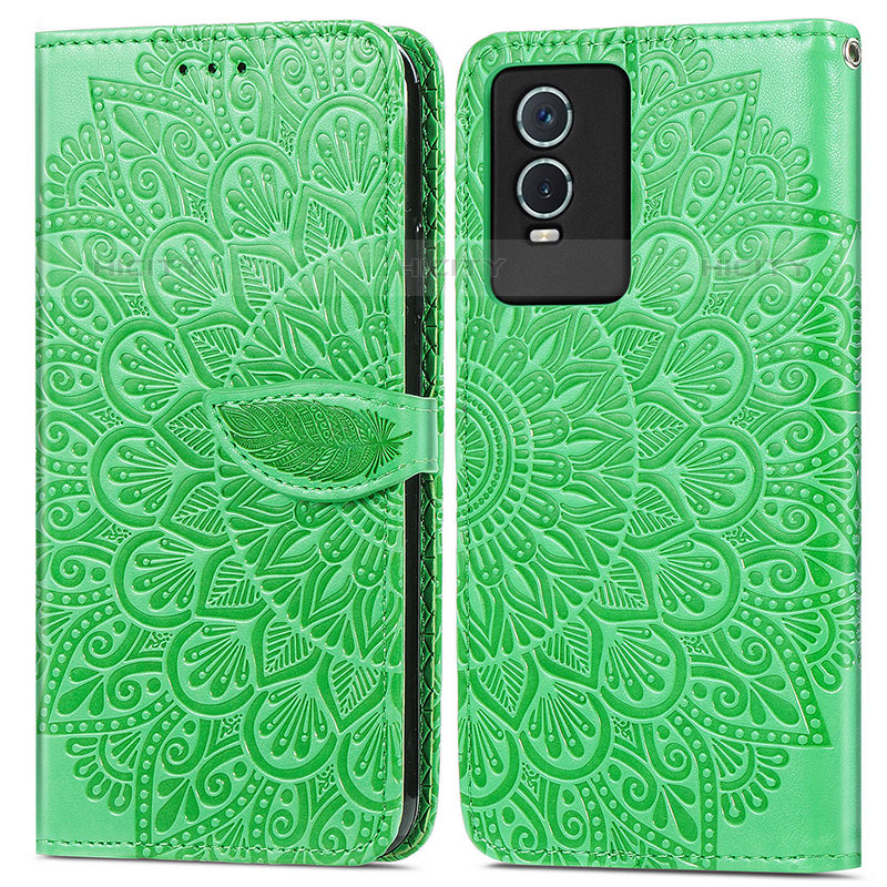 Funda de Cuero Cartera con Soporte Patron de Moda Carcasa S04D para Vivo Y74s 5G