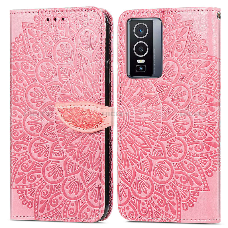 Funda de Cuero Cartera con Soporte Patron de Moda Carcasa S04D para Vivo Y76 5G