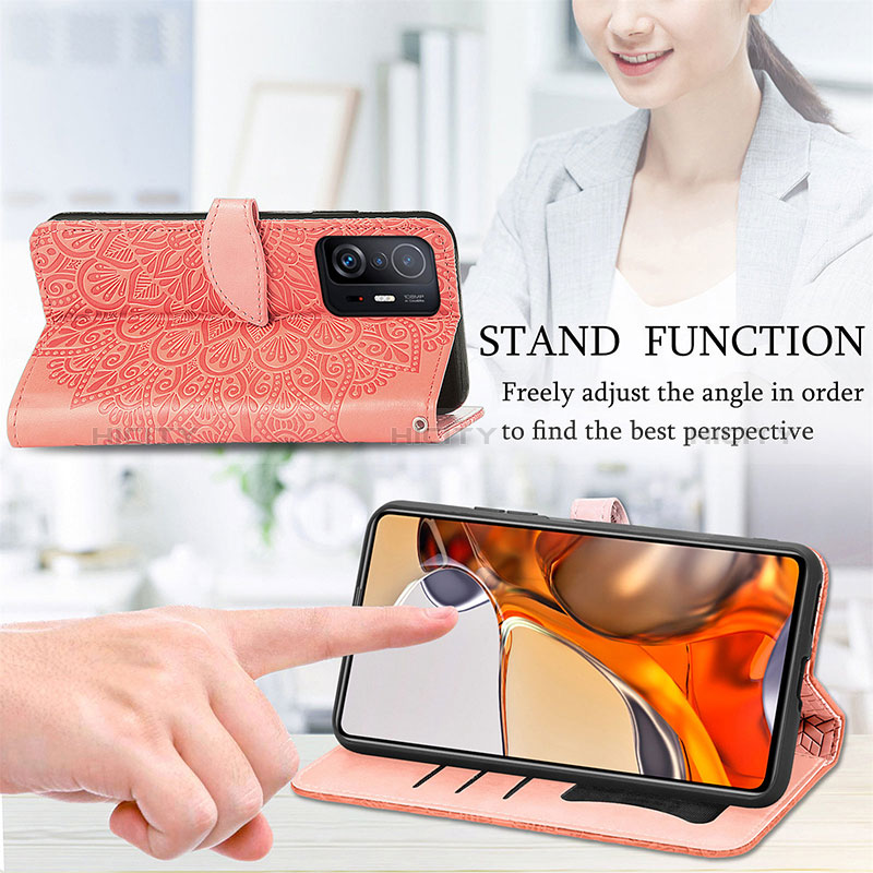 Funda de Cuero Cartera con Soporte Patron de Moda Carcasa S04D para Xiaomi Mi 11T 5G