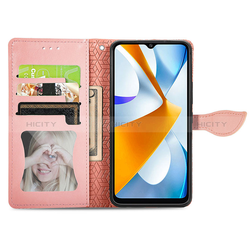 Funda de Cuero Cartera con Soporte Patron de Moda Carcasa S04D para Xiaomi Poco C40