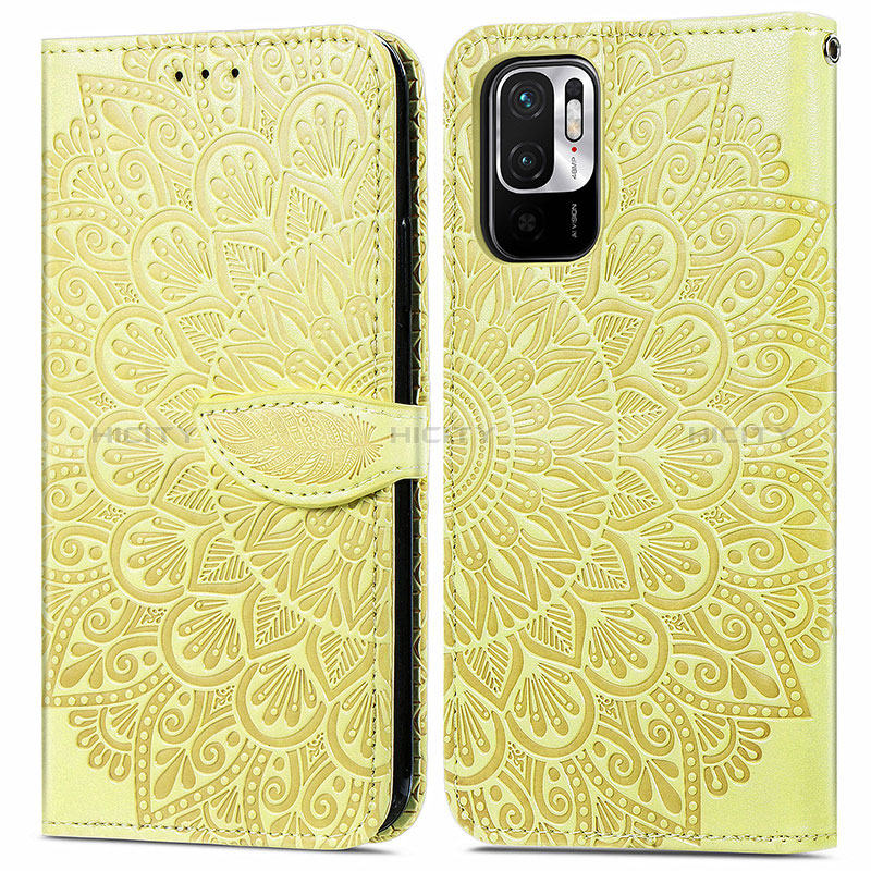 Funda de Cuero Cartera con Soporte Patron de Moda Carcasa S04D para Xiaomi POCO M3 Pro 5G