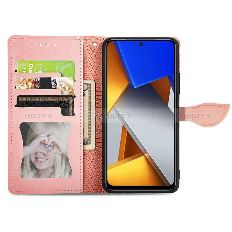 Funda de Cuero Cartera con Soporte Patron de Moda Carcasa S04D para Xiaomi Poco M4 Pro 4G