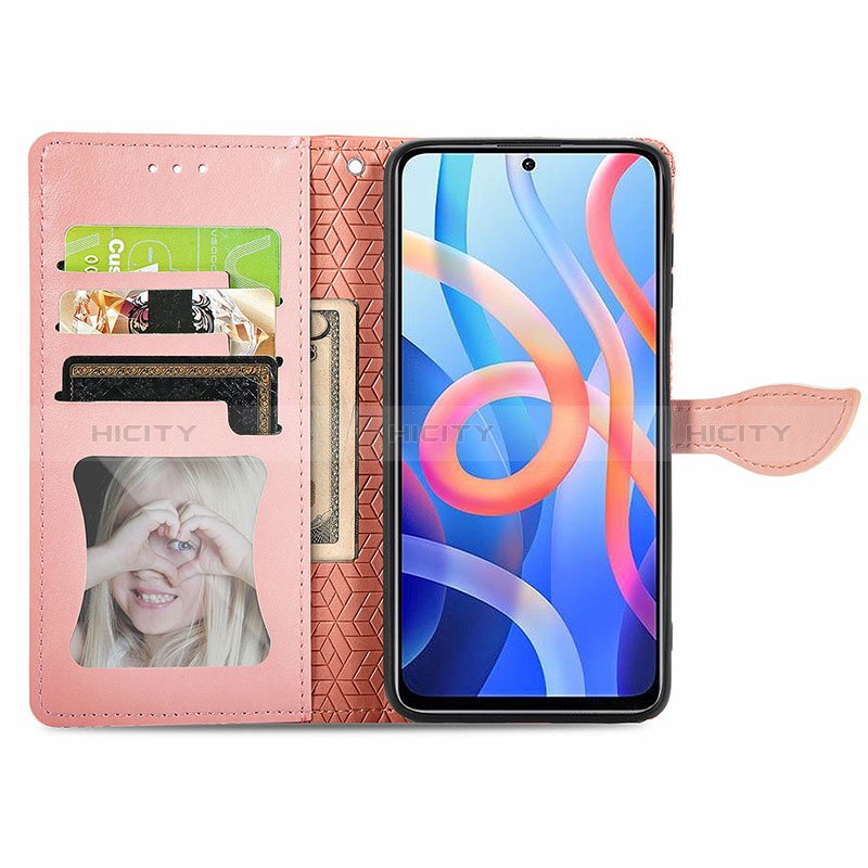 Funda de Cuero Cartera con Soporte Patron de Moda Carcasa S04D para Xiaomi Poco M4 Pro 5G