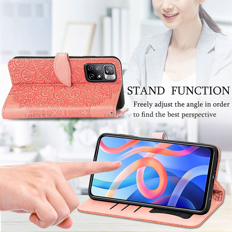 Funda de Cuero Cartera con Soporte Patron de Moda Carcasa S04D para Xiaomi Poco M4 Pro 5G