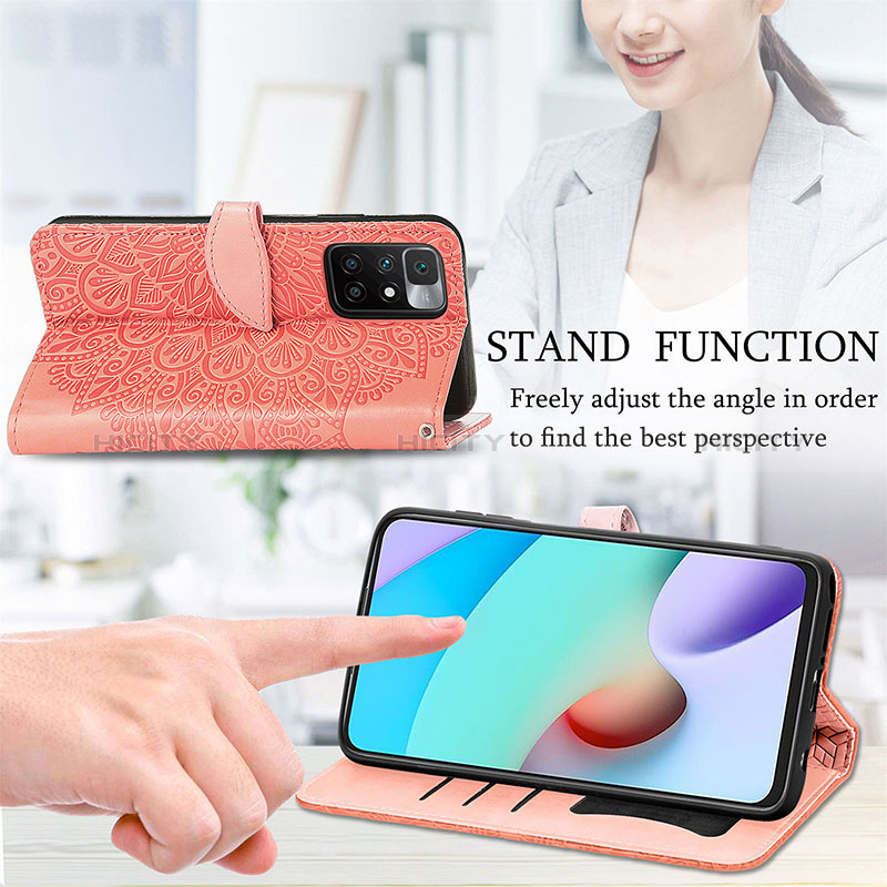 Funda de Cuero Cartera con Soporte Patron de Moda Carcasa S04D para Xiaomi Redmi 10 (2022)