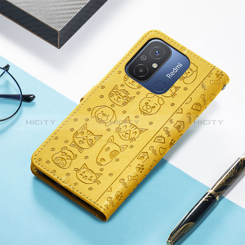 Funda de Cuero Cartera con Soporte Patron de Moda Carcasa S04D para Xiaomi Redmi 12C 4G